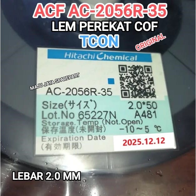 LEM ACF AC 2056R 35 Untuk Merekatkan COF Ke Jalur PCB TCON TV LED LCD TV DIGITAL/ lem lcd hp