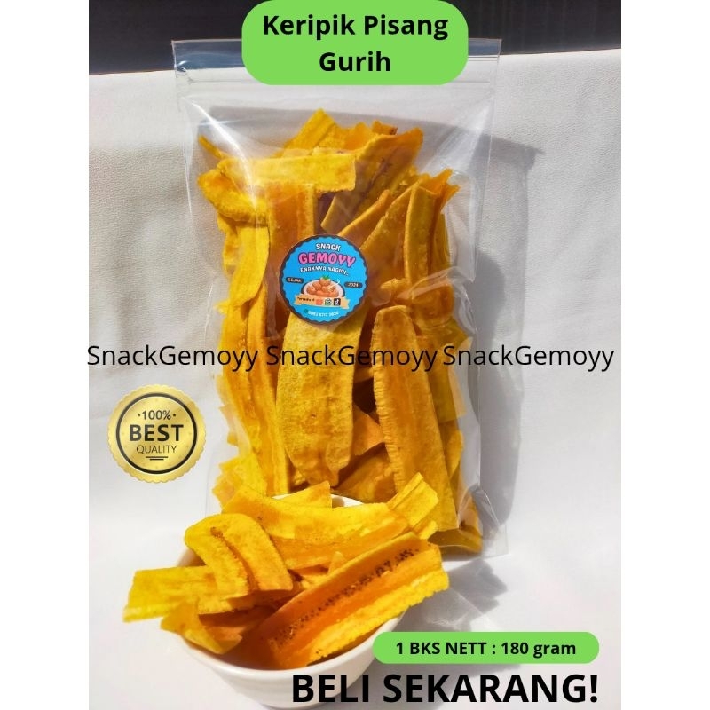 

KRIPIK PISANG ASIN GURIH 185GR /SNACK CEMILAN/PISANG RENYAH/SNACKGEMOYY