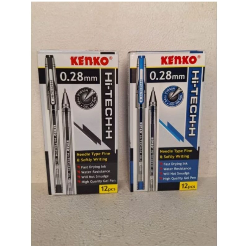 

Pulpen Hi-Tech Kenko 0.28mm tersedia warna hitam dan biru / SATUAN PER PCS