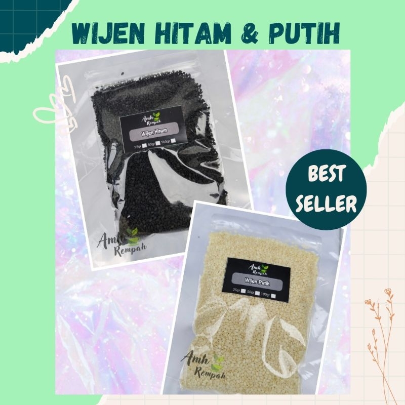 

Biji Wijen Putih dan Hitam Asli siap pakai 100gram