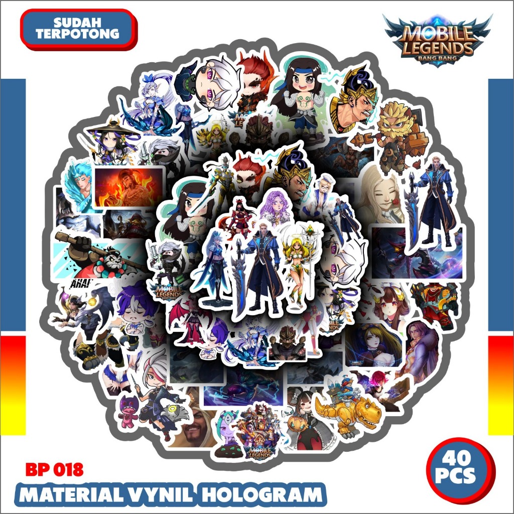

50 pcs stiker pack Mobile Legend BP019 stiker tinggal tempel stiker case decorasi hp helm koper laptop kulkas dll