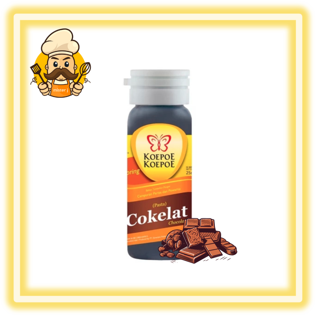 

Pasta Coklat Koepoe Koepoe 25ml | Pasta Kupu kupu | Perasa dan Pewarna Makanan