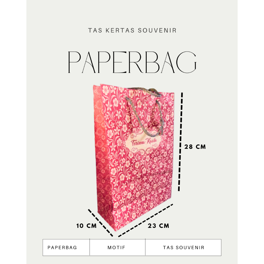 

Paper Bag Batik/Tas Kertas Motif Batik Terimakasih Ukuran 20 x 25 x 10 - Motif Thankyou