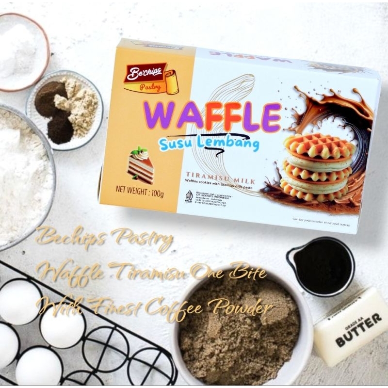 

Bechips Pastry Waffle Susu Lembang Tiramisu Milk