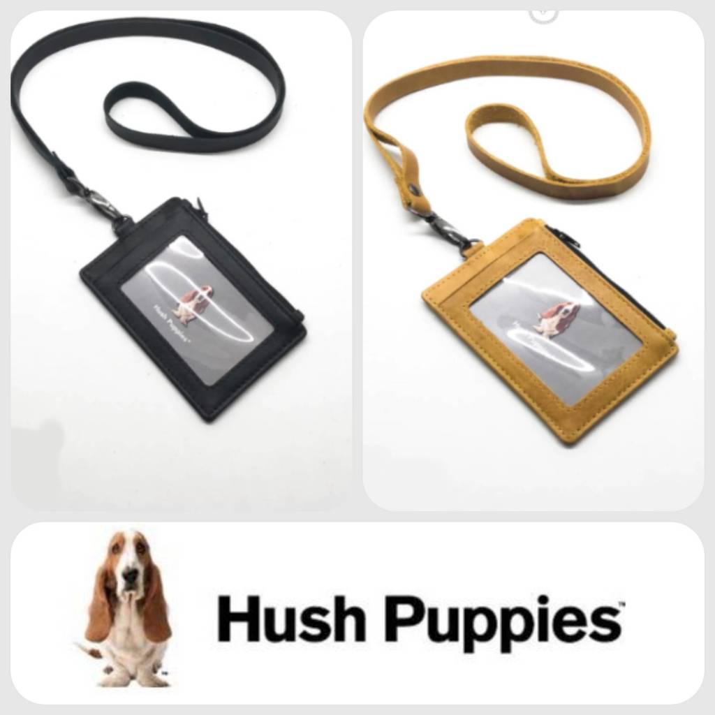 

Hush Puppies gantungan ID Card Case Holder Lanyard Kulit asli hss