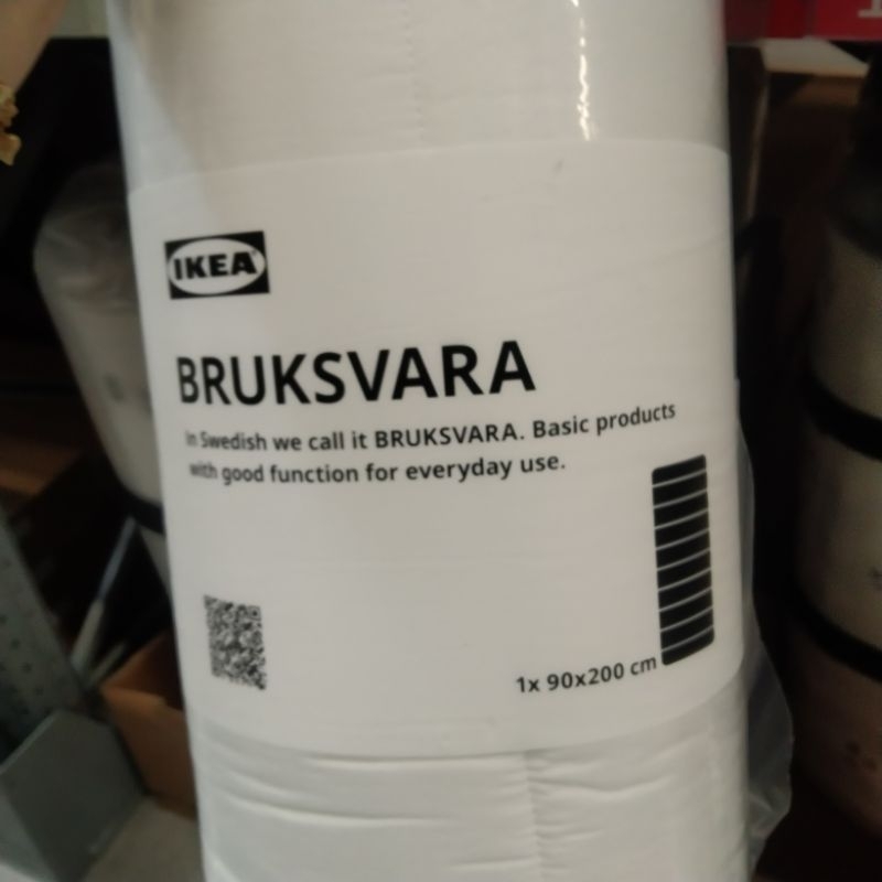 BRUKSVARA mattress pad alas kasur ranjang dengan tali elastis busa tipis