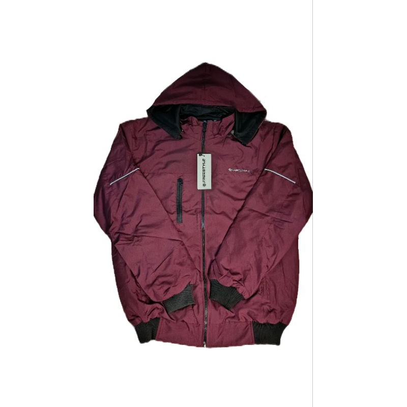 Jaket bolak balik freestyle original unisex jaket anti angin jaket outdoor warna maroon