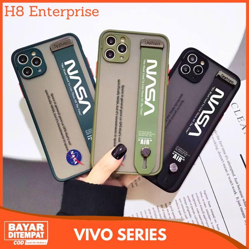 Case Vivo Y21 Y21A Y21E Y21S Y21T Y33S Y33T Casing Nasa Wrist Strap Fashion Hybrid candy pelindung k