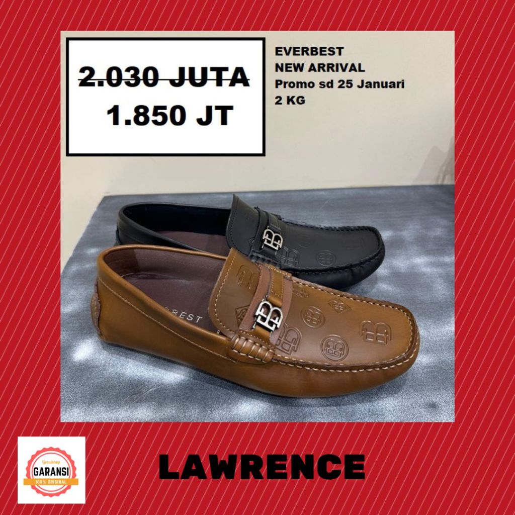 Sepatu Everbest pria seri LAWRENCE sale 100% original store