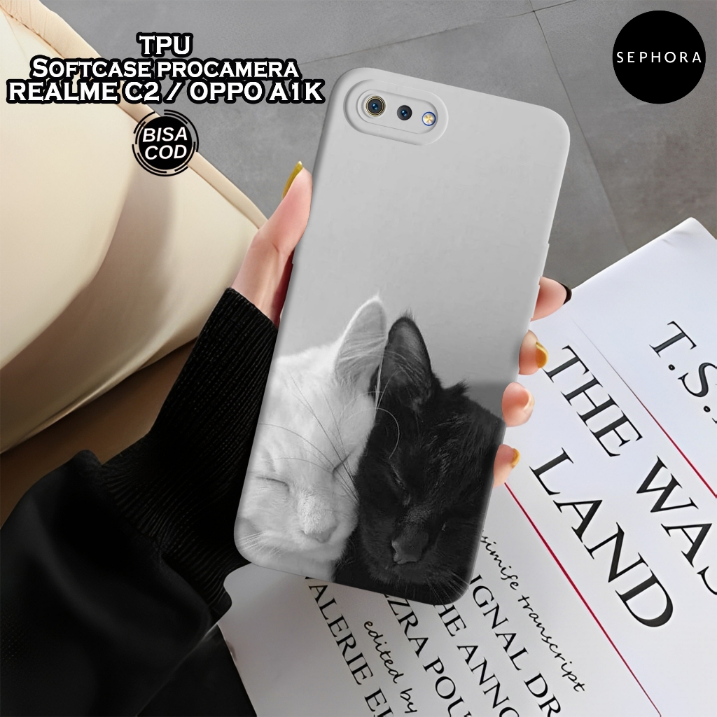 Case Realme C2 / Oppo A1K Terbaru - Fashion Case Kucing - Softcase Realme C2 / Oppo A1K - Case Pro C