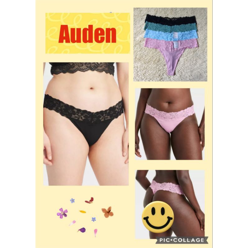 Gstring Thong Cotton Lace Branded by Auden