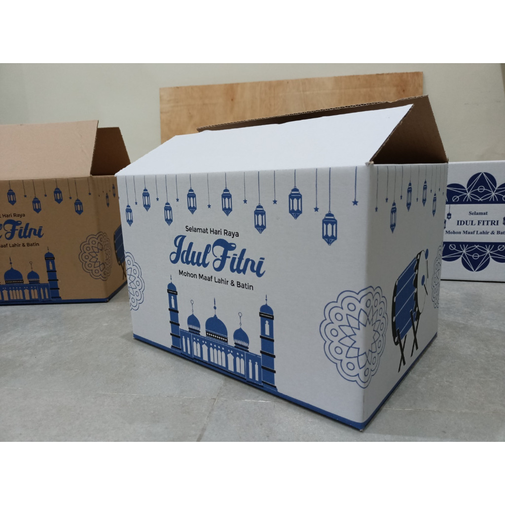 

10 Pcs Box Parcel Hampers Idul Fitri Uk 35x25x23cm Packaging Eid Mubarak Dus Lebaran
