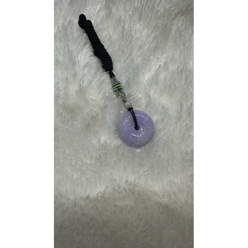 lavender jadeite jade pendant - kalung jade