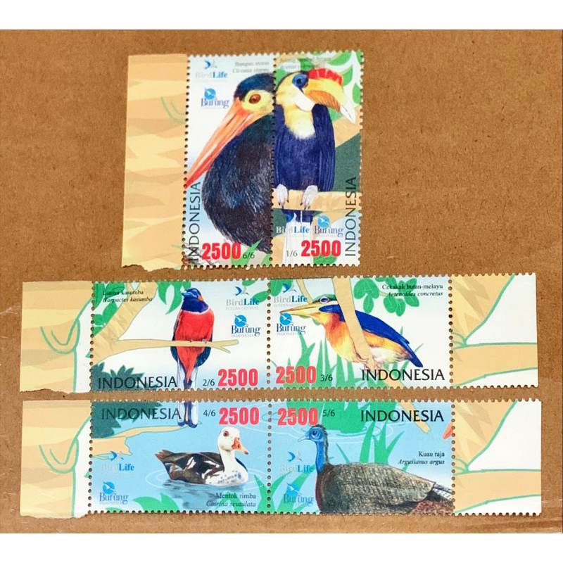 

(BA) PRANGKO INDONESIA 2009 6V SERIES BURUNG HUTAN SUMATRA MNH.
