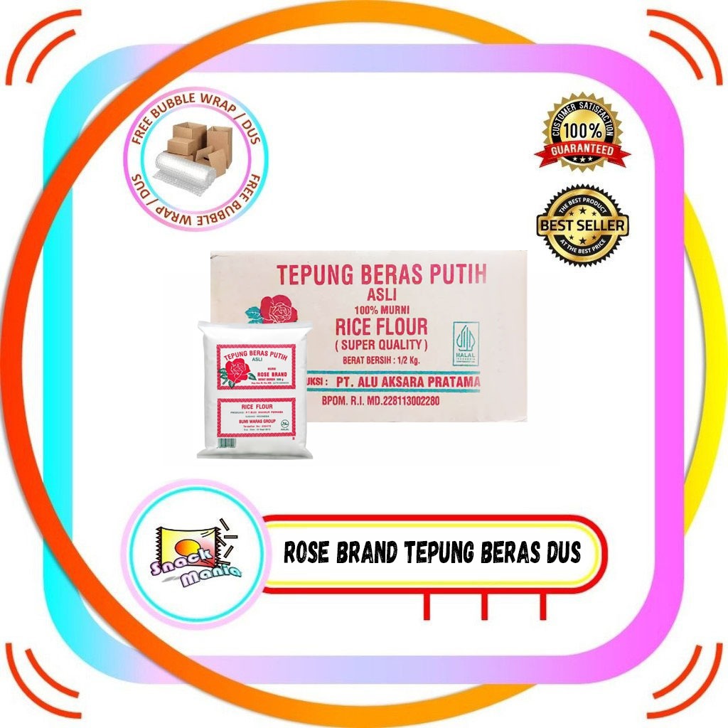 

Rose Brand Tepung Beras Putih 500 gr x 20 pcs DUS