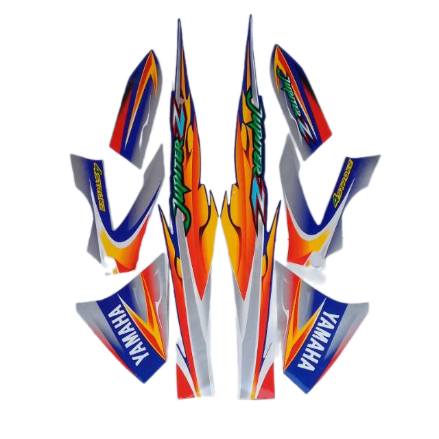 Striping Stiker Yamaha Jupiter Z Burhan 2005 Biru Kuning List Body Yamaha Jupiter Z Burhan 2005