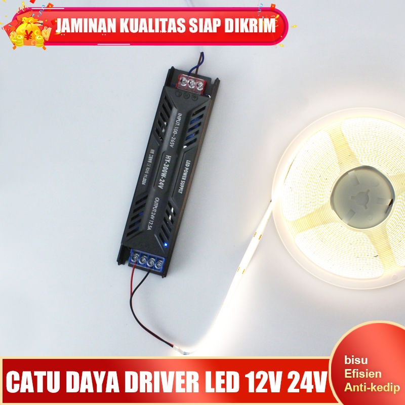 Strip Lampu LED 24V12v Adaptor Dekorasi Rumah Catu Daya Ultra-tipis Mini 60w100w200w
