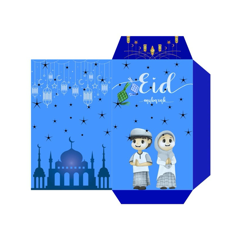 Amplop Lebaran Idul Fitri Eid Mubarak Greeting Card