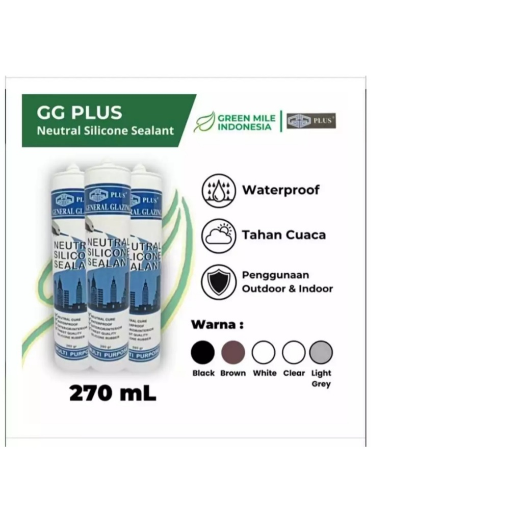 Glazing  I Sealant Silen GG General Glazing Netral,  Sealant Lem Kaca Besi Alumunium