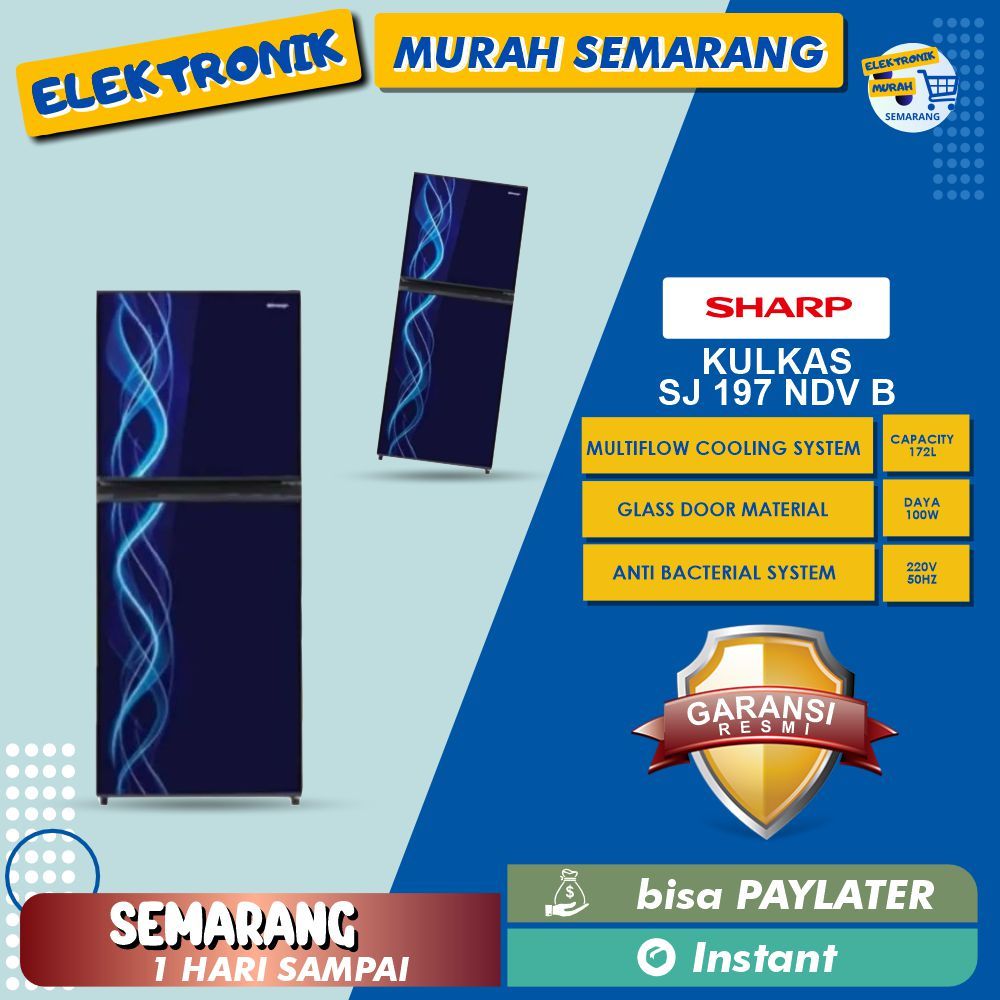 Kulkas SHARP SJ-197ND VP/VB 2 Pintu SJ197ND / SJ-197-ND