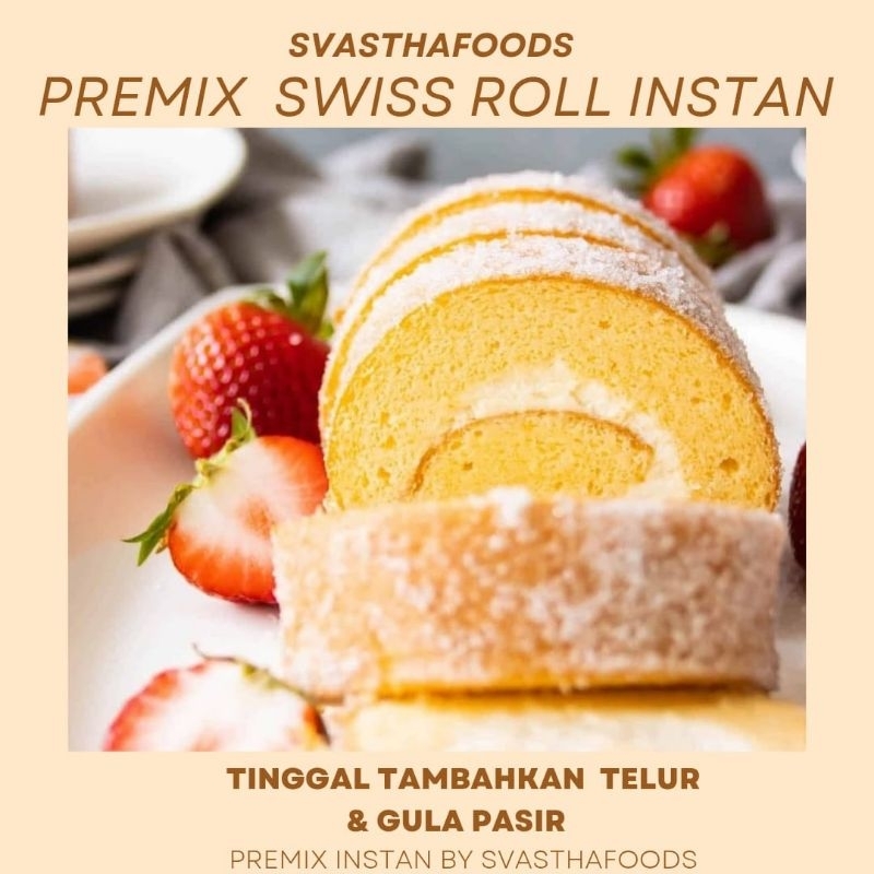 

Tepung Instan Swiss Roll cake 3in1 Premix Instan baking