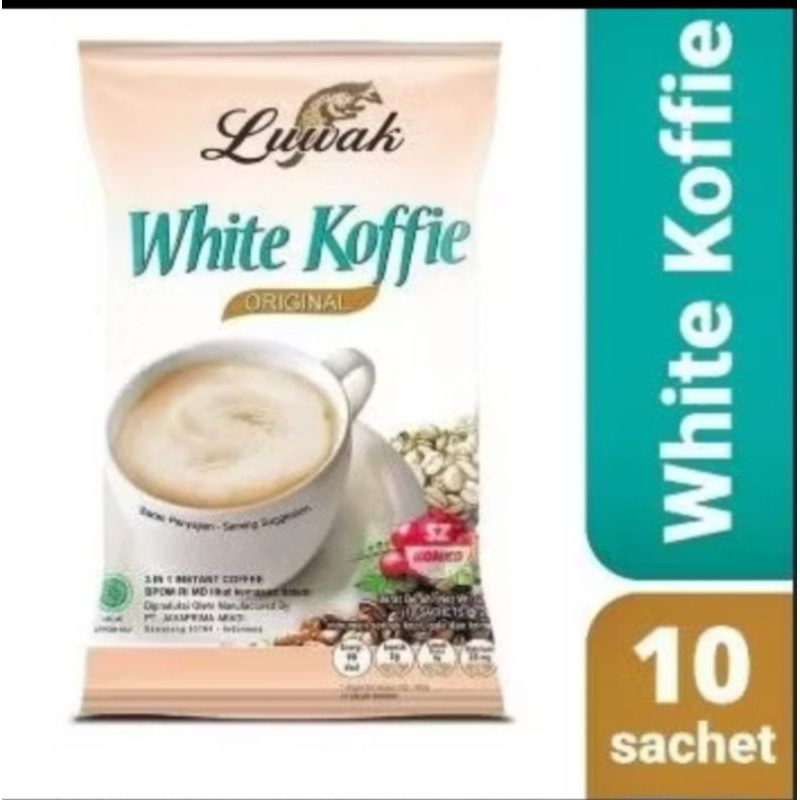 

KOPI LUWAK WHITE KOFFIE ORIGINAL 20 GRAMS ISI 10 ( bukan 9 )