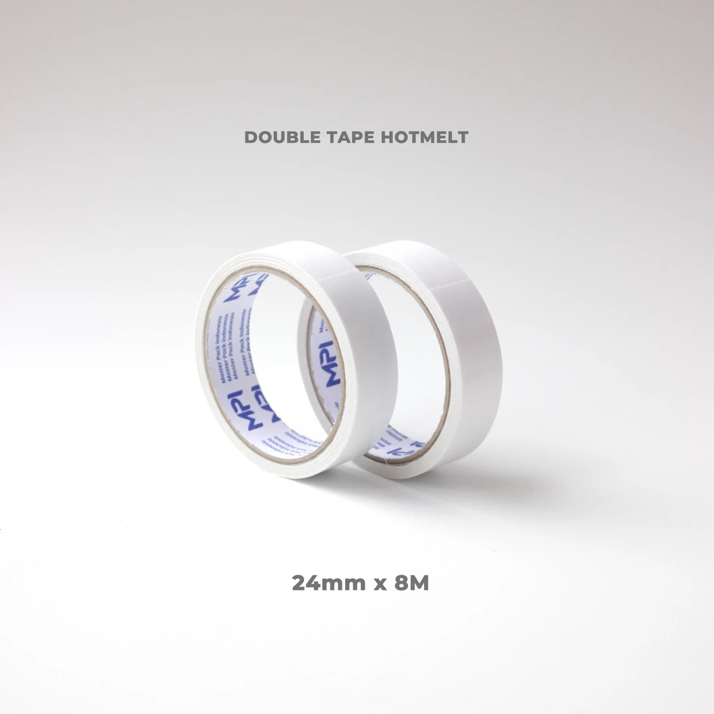 

Double Tape MPI 24mm 1 Inch 1 DUS ISI 144 ROLL - Double Tape Kertas MPI 24mm 1 Inch