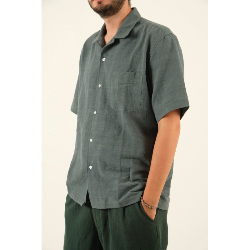 PLAIN EMERALD GREEN TANGANTANGAN SHIRT BALI