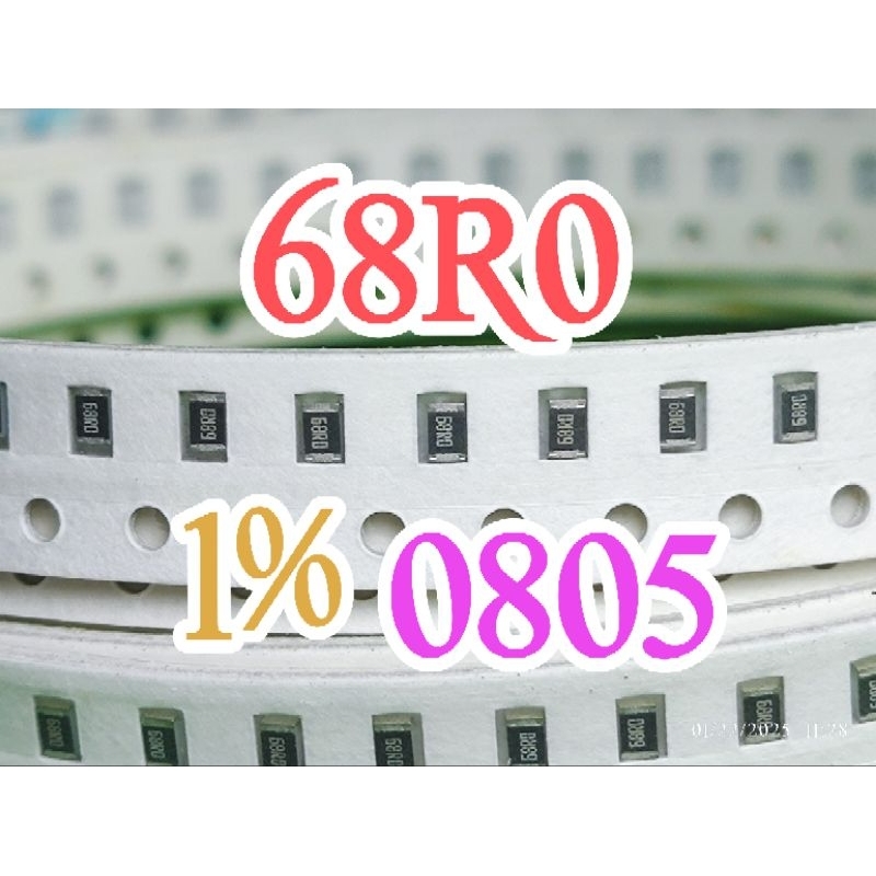 10pcs Chip resistor smd 68R0 68R size 0805 68ohm 68 ohm