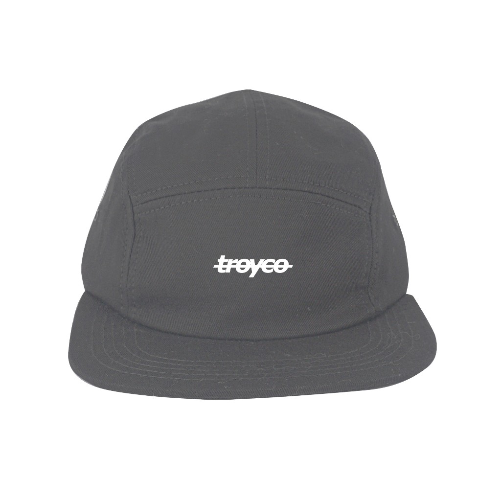 Troy Company Five Panel Grey Straight - Topi 5 Panel Abu FPD 2916