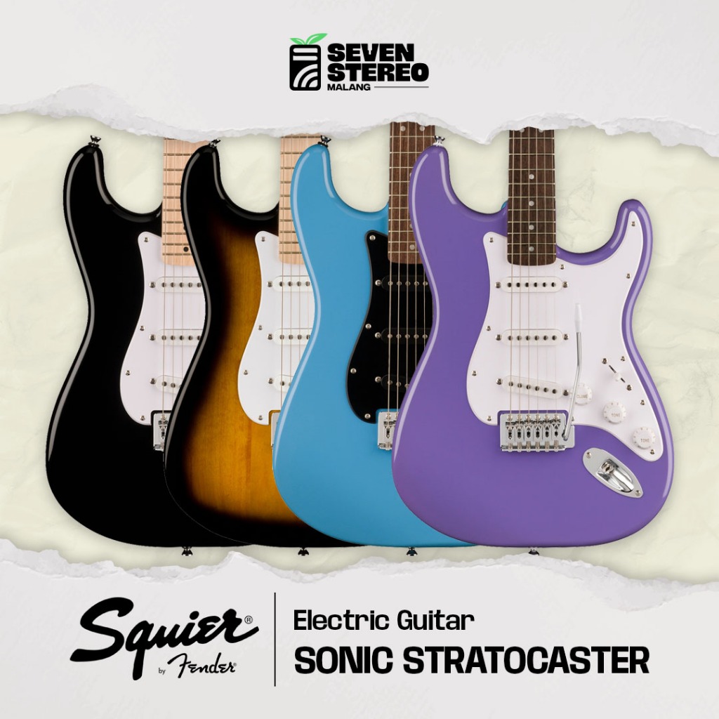 Squier Sonic Stratocaster with Tremolo Electric Guitar - Gitar Listrik Elektrik Squier by Fender