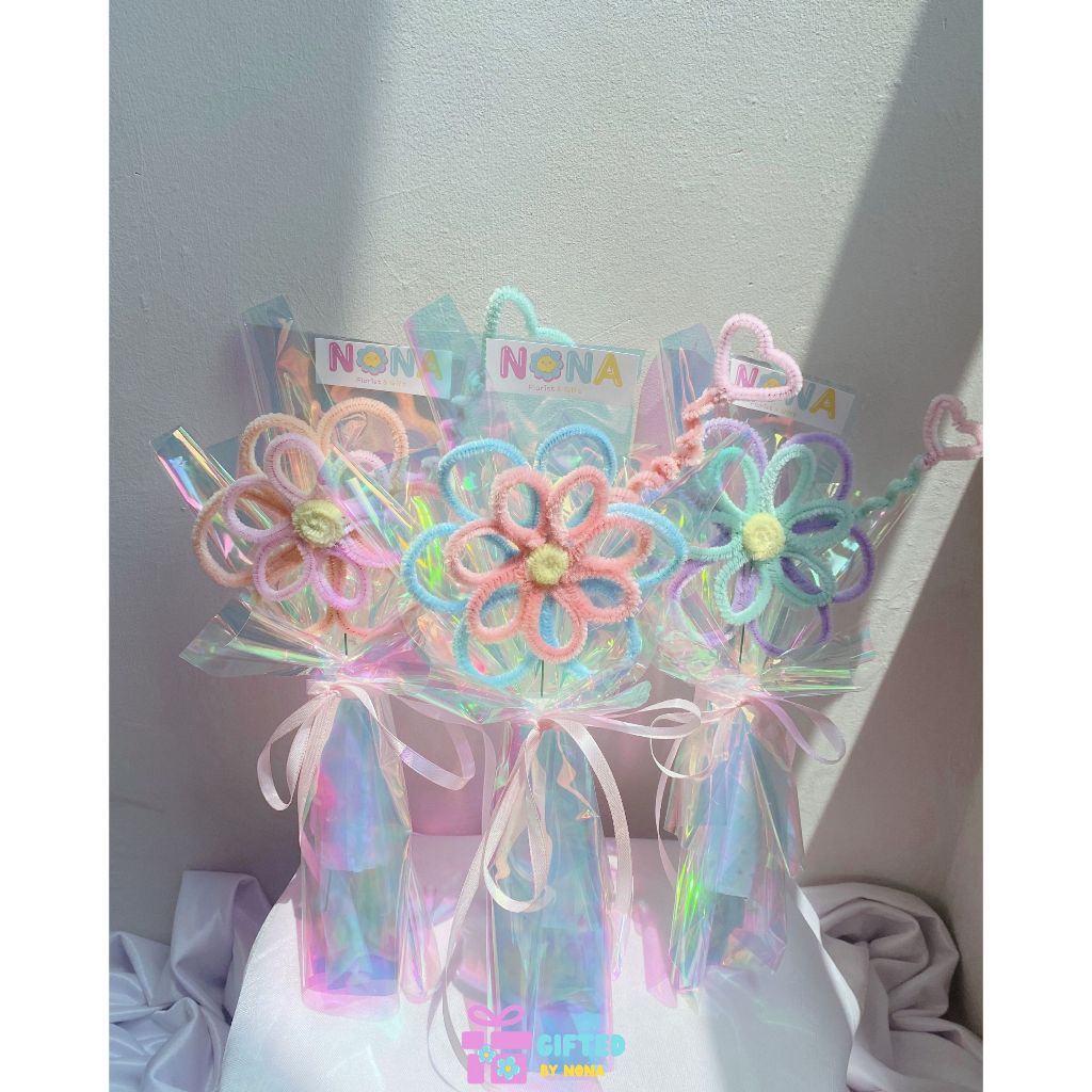 BUKET BUNGA KAWAT BULU/BUKET BUNGA PIPE CLEANER/BUNGA KAWAT BULU MINI/BUKET KAWAT BULU/BUKET KAWAT B