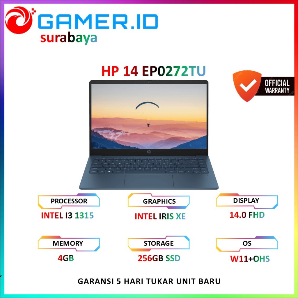 HP 14 I3 1315 4GB 256GB W11+OHS 14.0 FHD