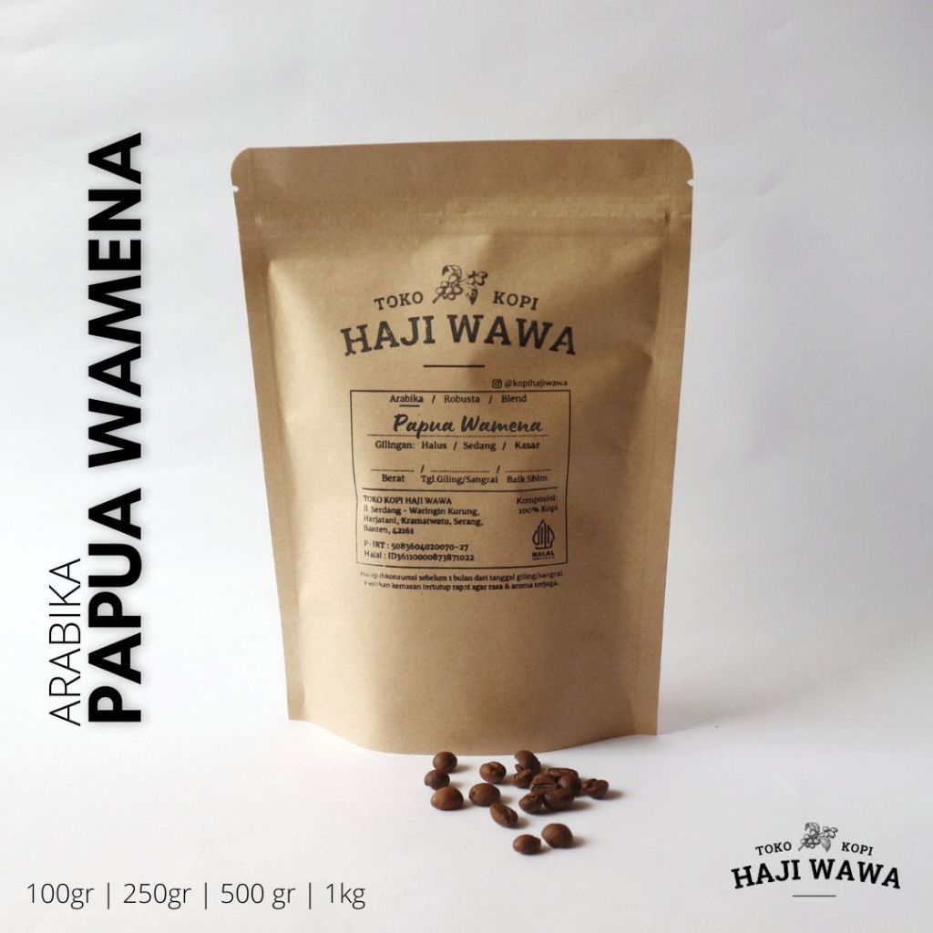 

ARABIKA PAPUA WAMENA - Toko Kopi Haji Wawa - Kopi Bubuk, Biji Kopi, Coffee Beans, Arabica