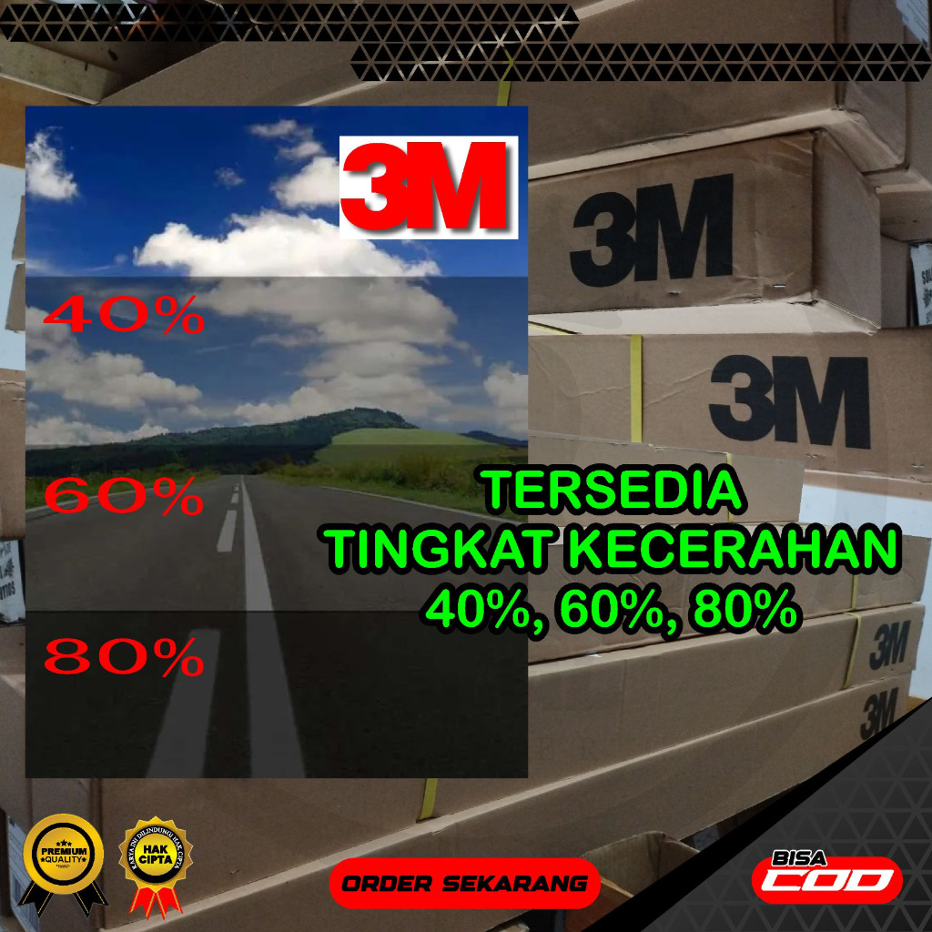 KACA FILM 3M black beauty HITAM 40% 60% 80%