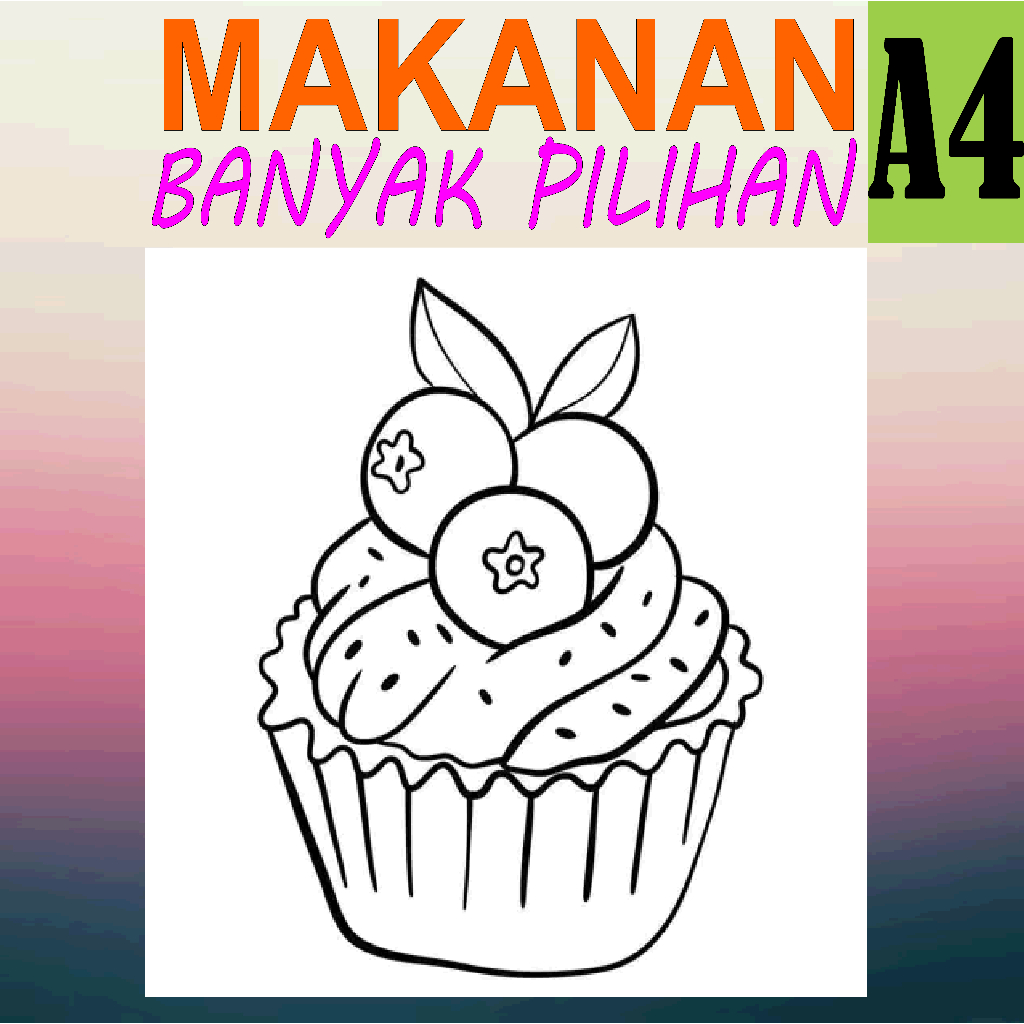 

KERTAS MEWARNAI / KERTAS GAMBAR [ MAKANAN ] A4