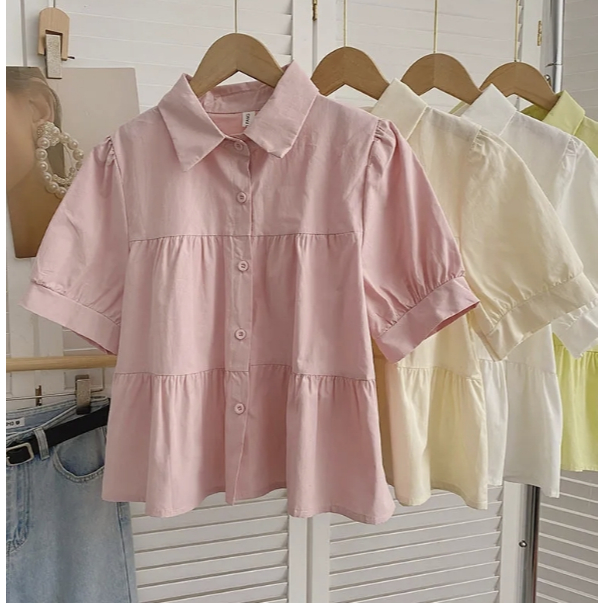 Blouse kerah chic korea  --- Juane Blouse (New Arrival)