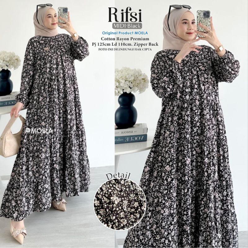 RIFSI MIDI DRESS // ORI MOELA