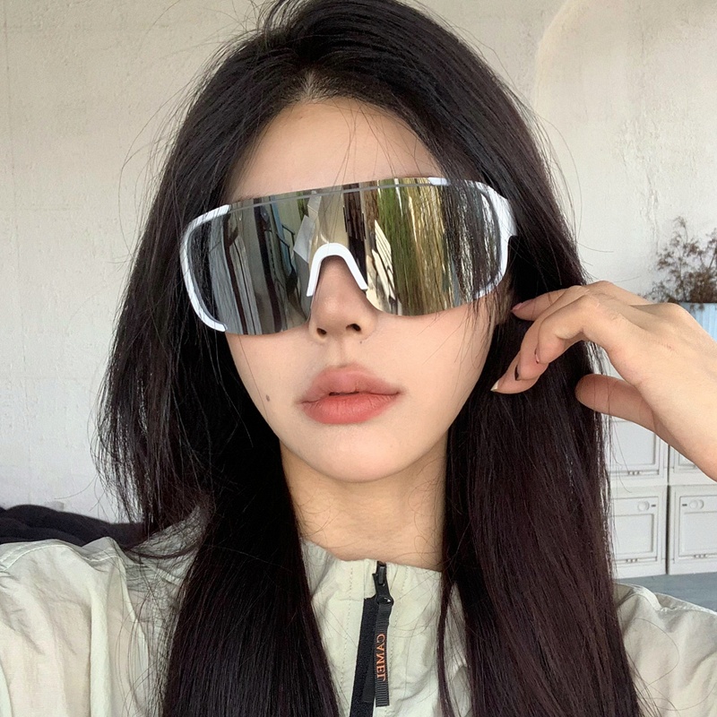 Kacamata hitam olahraga pria dan wanita/kacamata hitam pelangsing bingkai besar/kacamata bersepeda