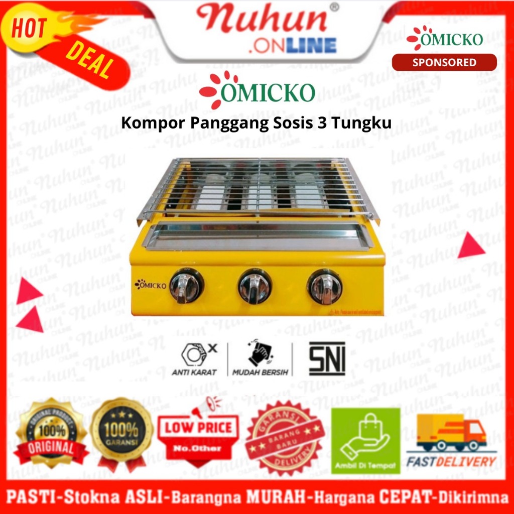 Omicko Kompor Pemanggang Sosis 2 Tungku