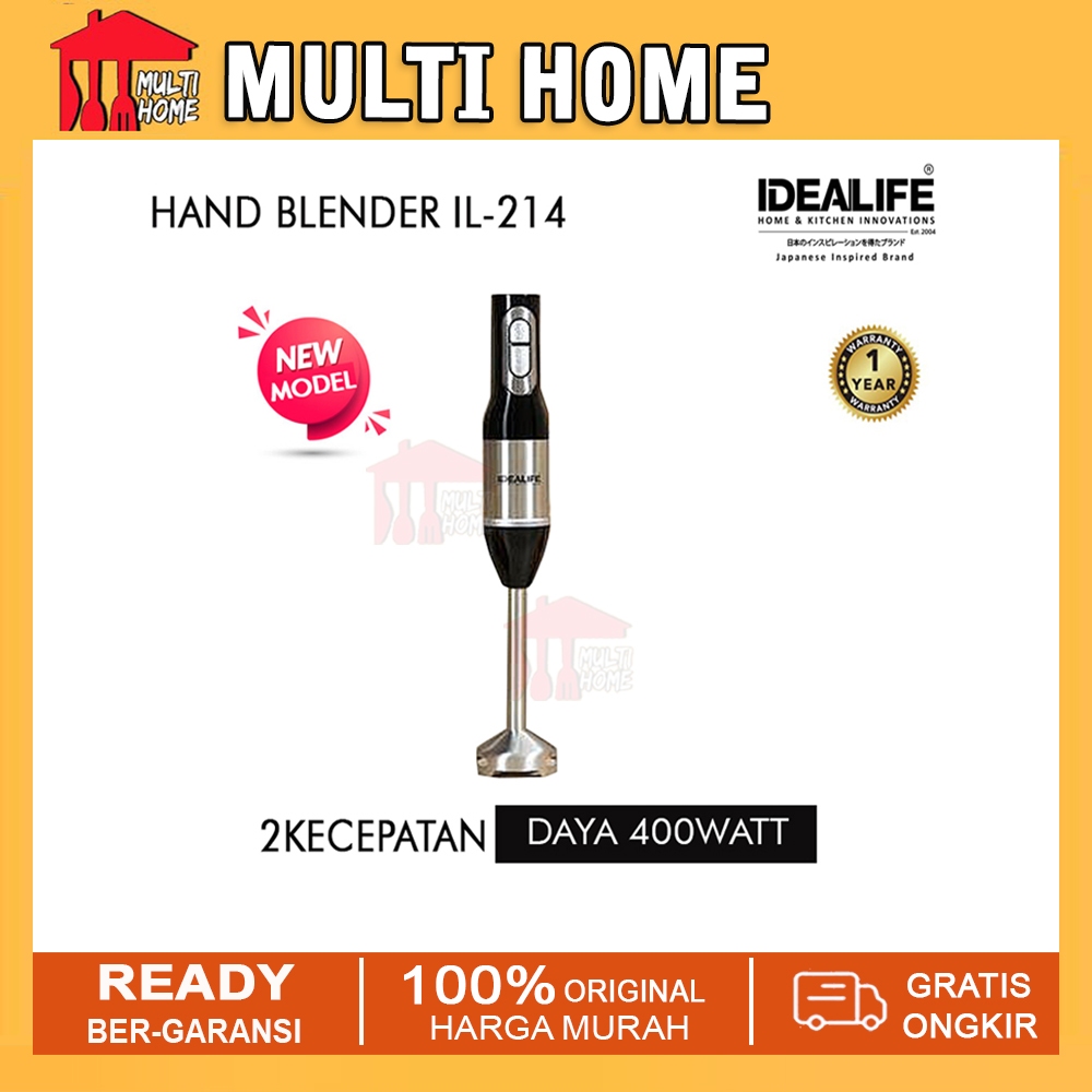 Idealife Hand Blender Idealife IL-214 - Blender Penggiling Buah dan Sayur