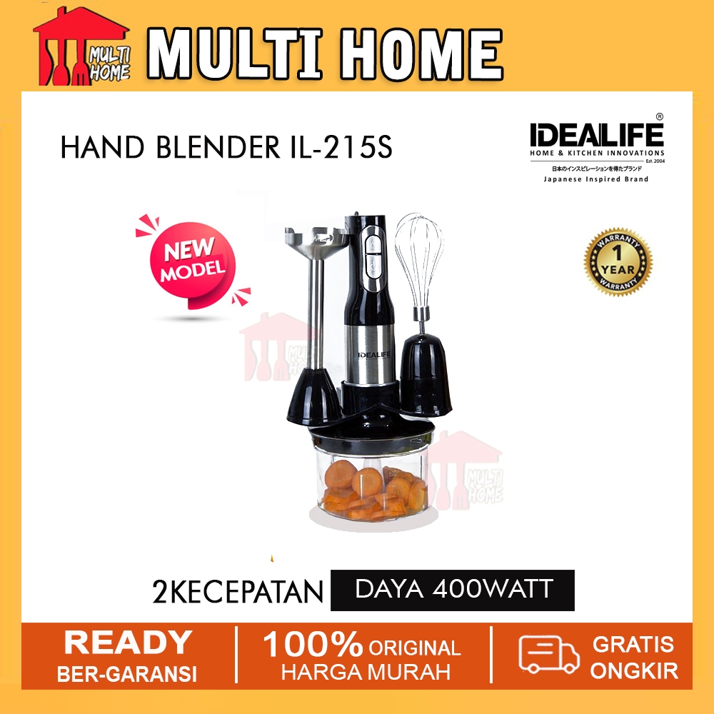 Idealife Hand Blender Idealife IL-215S - Blender Buah dan Sayur 2 Kecepatan