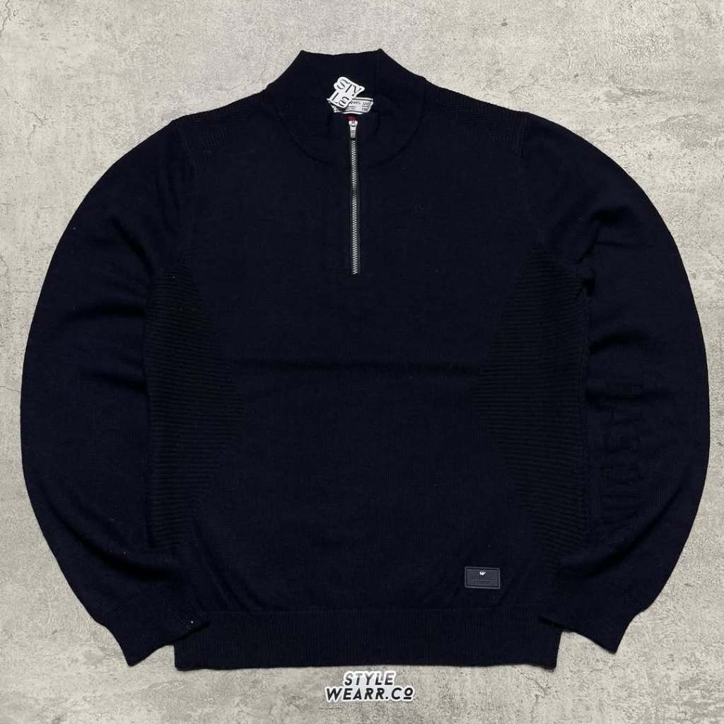 halfzip JMB navy wool - kn2421