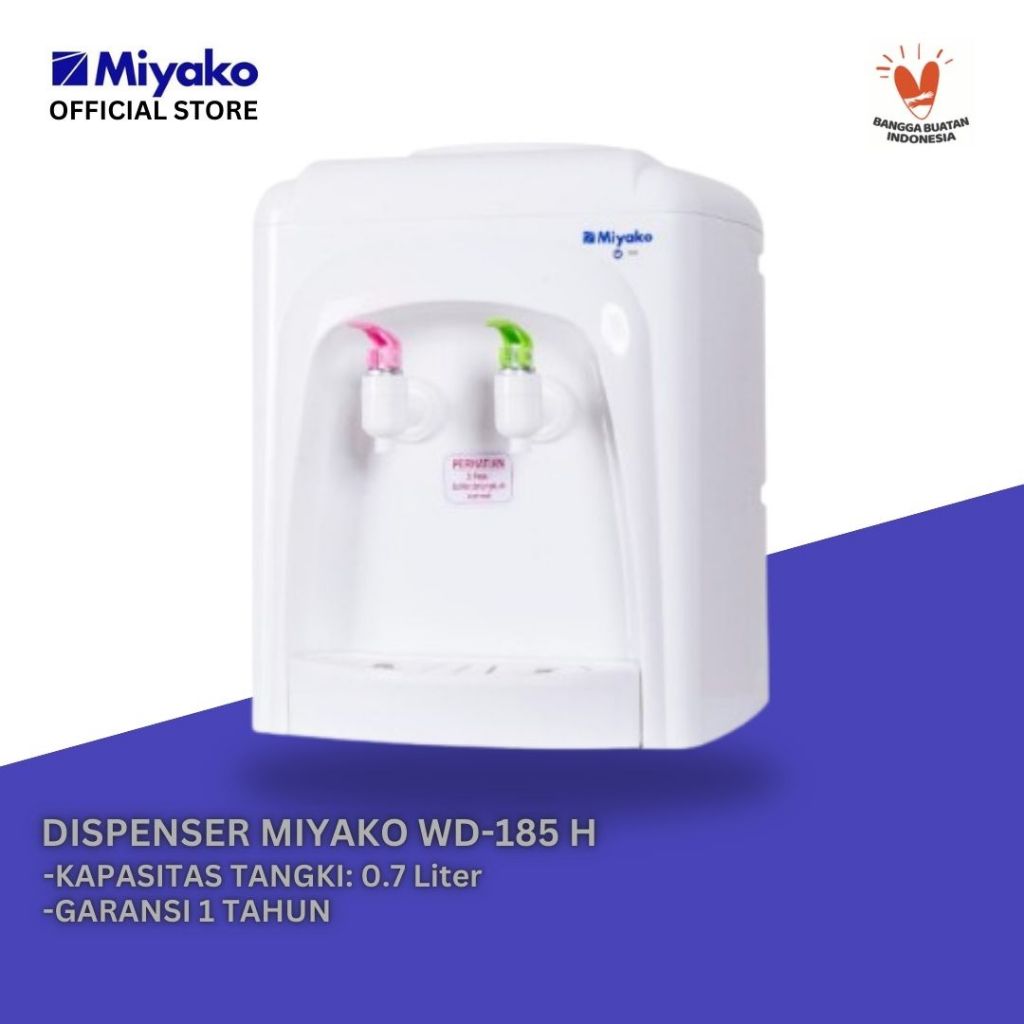 Dispenser Miyako WD185H - Dispenser Meja Hot & Normal - White