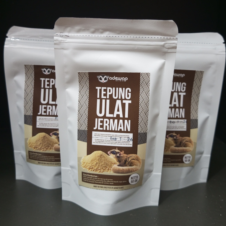 ADEWAP GLIDER Superworm Powder Suplemen Protein Tepung Ulat Jerman High Protein Sugar Glider