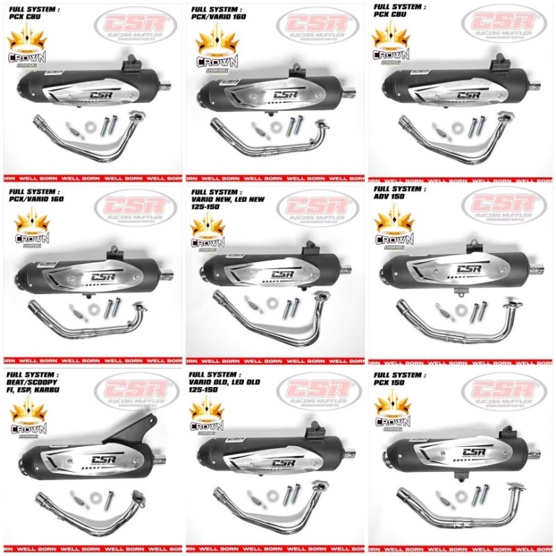 Knalpot Standard Racing STD Racing CSR Honda Vario 110 Karbu / Vario 110 Techno Old