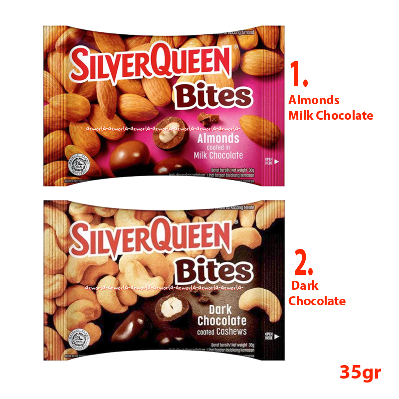 

Silverqueen 35gr Bites Dark Chocolate Cooted Cashews Coklat Bulat Isi Kacang Almond Milk Dark Chocolate Silver Queen