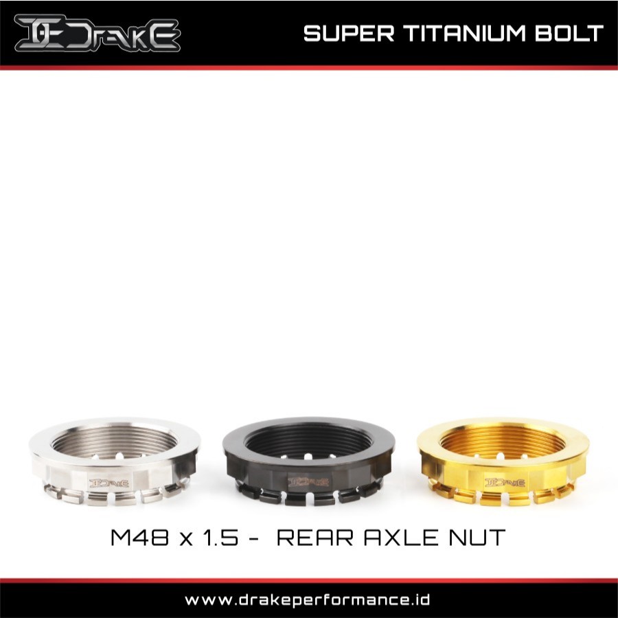 Drake Mur AS Roda Belakang Titanium M48 x 1.5 Ducati Diavel 1200 '10-'18/Ducati Montster 1200 '14-'2