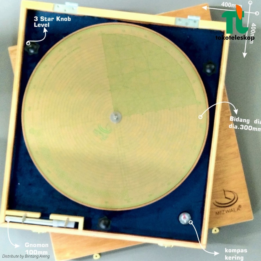 Mizwala Qibla Finder Versi Box (Pengukuran Arah kiblat) | Alat Falak