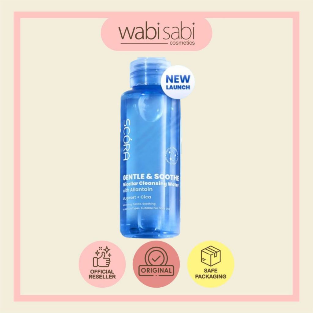 SCORA - Micellar Cleansing Water Gentle & Soothe 100ml | Membersihkan Makeup & Menenangkan Kulit Sen